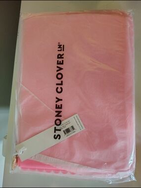 Stoney Clover Lane Pink Bubblegum Jelly Scalloped Clutch Wristlet *Price Firm